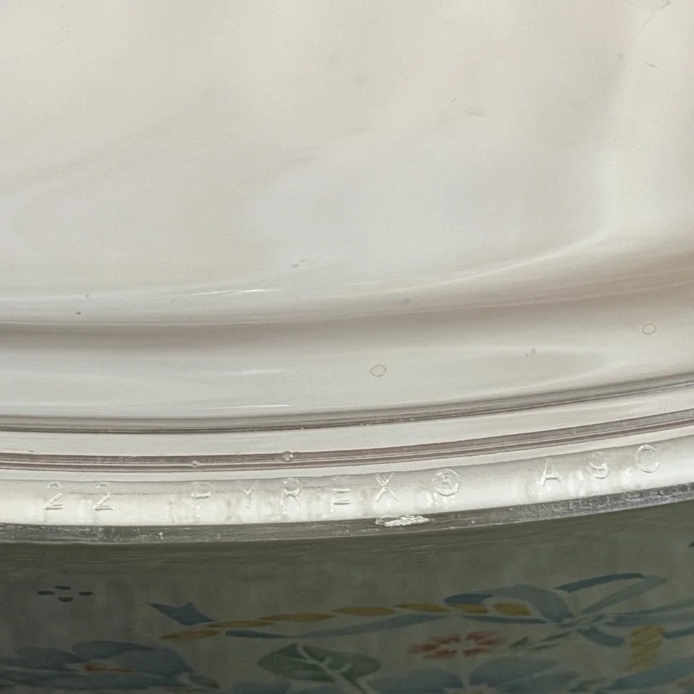 Vtg Corning Ware A3B  Country Cornflower Basket 3 Liter Casserole w/ PYREX Lid